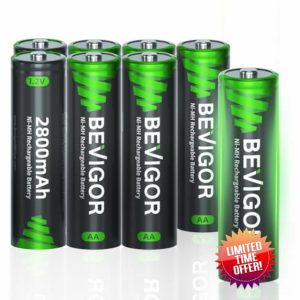 BEVIGOR AA Rechargeable Batteries 8 Pack