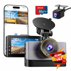 Dash Cam Front and Rear 4K+1080P
