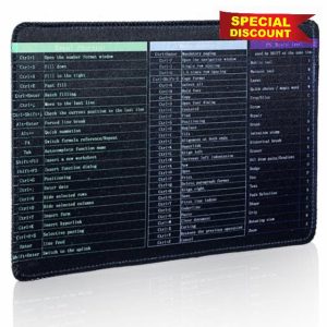 Ouligay Office Excel Shortcuts Mousepad Non-Slip Excel Mouse Pad Shortcuts Excell Short Cut Mouse Pad Small Shortcut Keyboard Mat Excel Durable Mouse Pad for Desk Employee Appreciation Gif