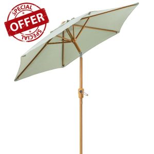 Christow 2m Tilting Garden Parasol with Crank Handle