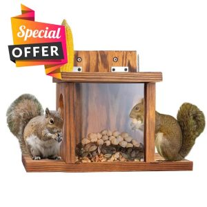 YANGUN Wooden Squirrel Feeder House