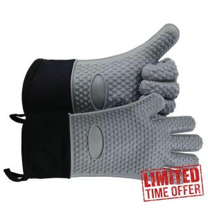 Heat-Resistant Silicone Gloves – Extra Long Waterproof BBQ