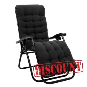 Zyncove Sun Lounger Chair Cushion Deckchair Cushion Thick Garden Lounge Chair Cushion Replacement with Non-Slip Top Cover and Tie rope