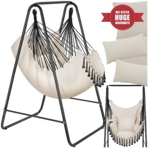 ectake® Hanging Chair in Boho Style with Tassels