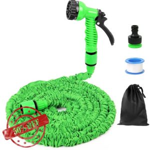 Expandable Garden Hose Water Pipe - 50FT Water Hose with 7 Function Spray Nozzle