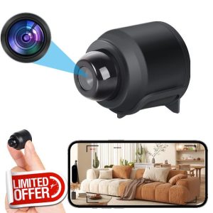 Qwdqwd Mini Camera Full HD 1080p Wireless lndoor Cameras Security Camera lndoor Nanny Cam with Night Vision App Control Mini Cameras for Home Security
