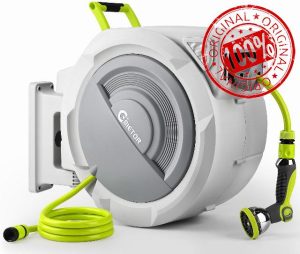 Bietor Wall-Mounted Garden Hose Reel with 45m Hose + 2m Extension