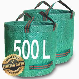 Singwow Garden Waste Bags 500L x 2 Heavy Duty Garden Bags