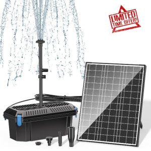 Biling 20W Solar Pond Filter Kit with Pump for Garden