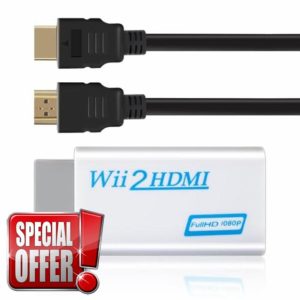Wii to HDMI Adapter with 1m Cable - Wii Cable to TV