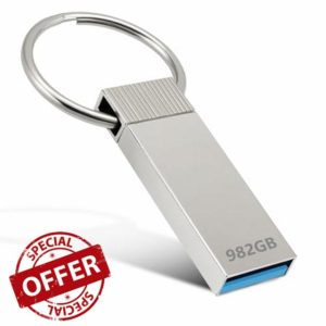 USB Stick 982GB Ultra-Speed USB 3.0 Flash Drive Waterproof & Portable Memory Stick with Keychain for PC/Mac/TV/Compute