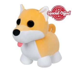 Adopt Me! Collector Plush - Shiba Inu - Series 4 - Ultra-Rare In-Game Stylization Plush - Exclusive Virtual Item Code Included - Toys for Kids Featuring Your Favourite Pet