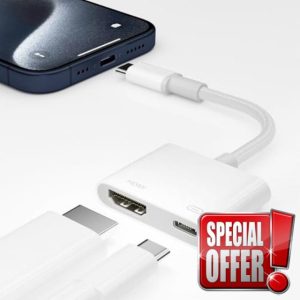 USB C to HDMI Adapter for iPhone 15/16