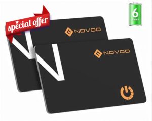 NOVOO SmartCard Wallet Tracker 2-Pack