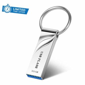 Ruoray USB Flash Drive 512GB USB Stick Metal Memory Stick 3.0 USB Drive Waterproof Pen Drive Thumb Drive Data Storage for Computer Tablet Laptop