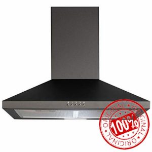 SIA CHL60BL 60cm Pyramid Chimney Cooker Hood Kitchen Extractor Fan In Black