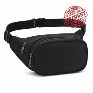 Bumbags Waist Fanny Packs for Men Ladies Fashion Bum Bag with Adjustable Belt for Hiking Jogging Running Fishing Cycling Outdoors Sport Travel Water Resistant Waist Bag Women (Black)