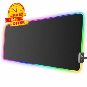 Psynix PSY-103 RGB Gaming Mouse Pad - XXL Large Desk Mat for Gaming & Work