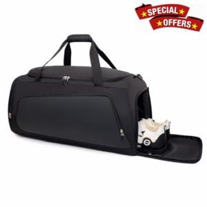 Waterproof Gym Bag with Shoe Compartment & Wet Pockets for Men/Women