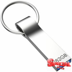 Tecpc USB 3.0 Flash Drive Waterproof USB Stick High Speed Memory Stick Ultra Large Storage USB Memory Sticks with Keychain Design Metal Thumb Drive for Laptop Computer Table