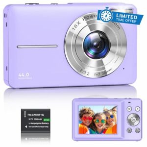 Digital Camera 1080P FHD Compact Digital Camera 44MP Portable Mini Small Photo Camera with 2.4" LCD Screen