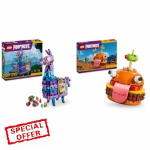 LEGO Fortnite Supply Llama + Durrr Burger Set Video Game Character Building Toy Collectible Figure 77071 + 7707