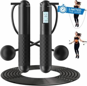 Ropeless Skipping Rope - Cordless Jump Rope With Digital Counter