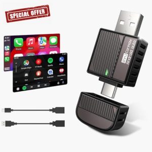 Wireless CarPlay & Android Auto Adapter 2-in-1 Converts Wired to Wireless 2025 Upgraded