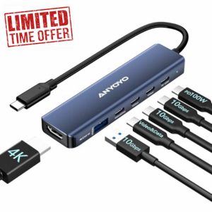 ANYOYO USB C Hub Dual Monitor 4K@60Hz