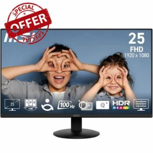 MSI PRO MP252L 24.5-Inch FHD Office Monitor - 1920 x 1080 IPS Panel
