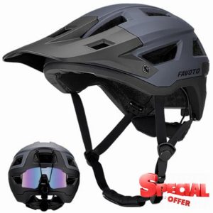 Favoto Mountain Bike Helmet Lightweight - MTB & Road Bicycle Helmet for Men Women - CE Certified Breathable Adjustable Cycling Helmet for Adults Youth