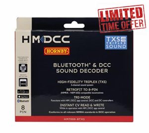 Hornby R7336 HM7000-8TXS: Bluetooth® & DCC Sound Decoder (8-pin) - Hornby Accessories for 00 Gauge Track & Train Sets - Compatible with Select Hornby Model Trains
