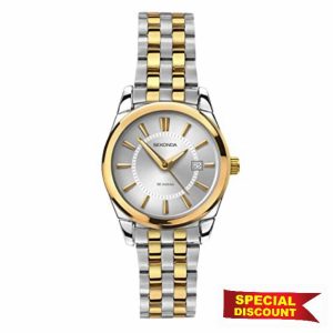 Sekonda Riley 30mm Women's Classic Quartz Watch Two Tone Silver and Gold Plated with Stainless Steel Strap 50m Water Resista