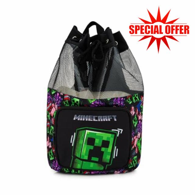 Minecraft Boys Swimming Bag | Boys Swim Bag | Boys Backpacks | P.E Bag for School