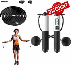Ropeless Skipping Rope - Cordless Jump Rope With Digital Counter