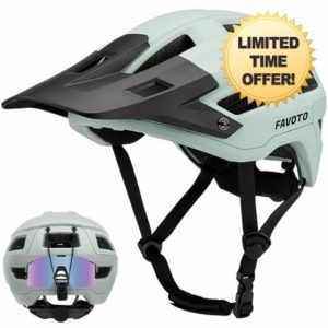Favoto Mountain Bike Helmet Lightweight - MTB & Road Bicycle Helmet for Men Women - CE Certified Breathable Adjustable Cycling Helmet for Adults Youth