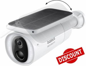 Baseus S1 Security Camera Outdoor Wireless with Auto Tilt Solar Panel and Battery Operated