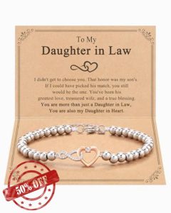 POWWA Infinity Heart Bracelet for Mum Daughter Sister Friend Girlfriend Wife Grandma Nana Granddaughter Mother-in-law Auntie...