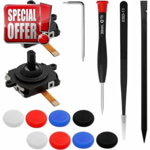 TUAKIMCE 2 Pcs Joystick Replacement Kit for Oculus/Meta Quest 2 Controller