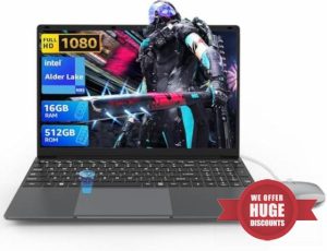15.6" Full HD Laptop Quad-Core N95 Processor Laptop PC Up to 3.4GHz