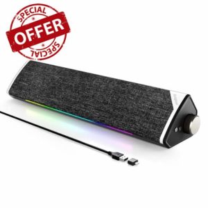 SOULION R60 PC Speakers Bluetooth 5.3 Soundbar for Desktop Computer