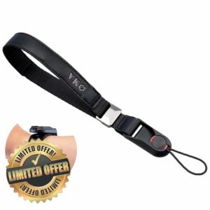 VKO Camera Wrist Strap Adjustable Quick Release Camera Wrist Lanyard Tether for Man Woman Photographers Wristband for SLR DSLR Digital Mirrorless Camera(Black)