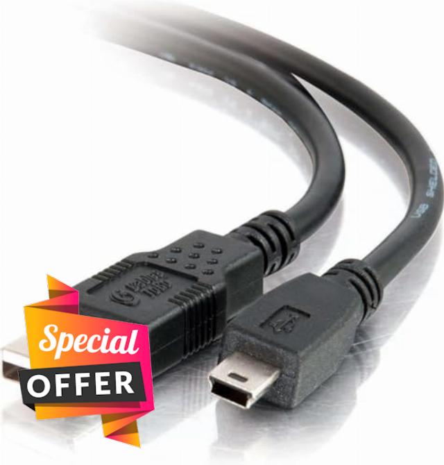 Mini USB Cable USB 2.0 Type A to Mini B Fast Charging Data Charging Cord Compatible with Blue Yeti Microphone Hero HD