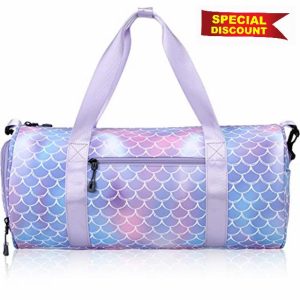 Kids Duffle Bag for Girls Weekender Overnight Bag Kids Sleepover Bag Lightweight Sports Gym Bag with Shoes Compartment