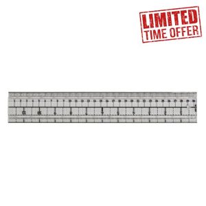 Tonic Studios Tim Holtz 12" x 2" Media Ruler - 4634e - Multi-Purpose Craft Ruler with Metal Cutting Edges