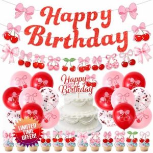 Cherry Birthday Decorations Set