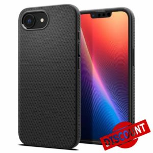 Spigen Liquid Air Case Compatible with iPhone 16e 2025 - Matte Black