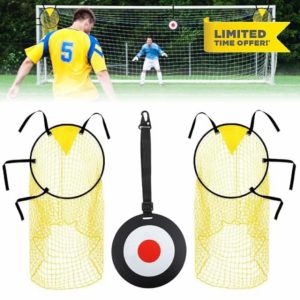 GOZINA 3PCS Football Training Equipment Includes 2 Top Bins Football Targets and 1 Football Target