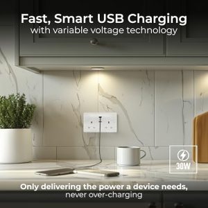 1 Type A and 2 Type C USB Charging Ports