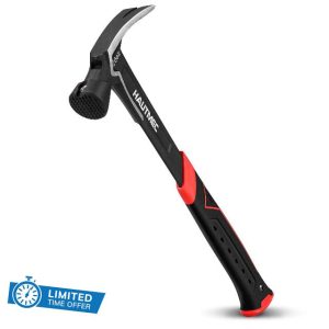 HAUTMEC 20 oz. One Piece Forged Framing Hammer with Straight Rip Claw